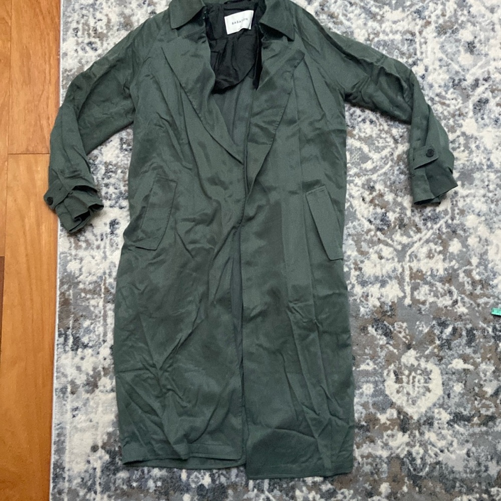 Babaton green trench coat